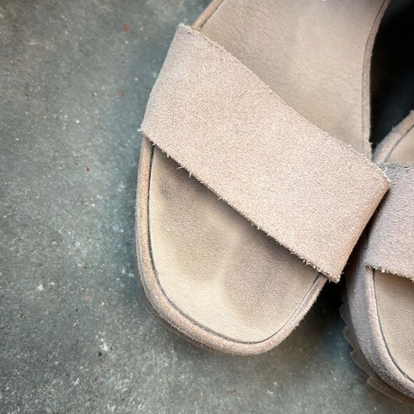 Pedro Garcia wedges tan brown 38 suede sandals - Picture 2 of 8